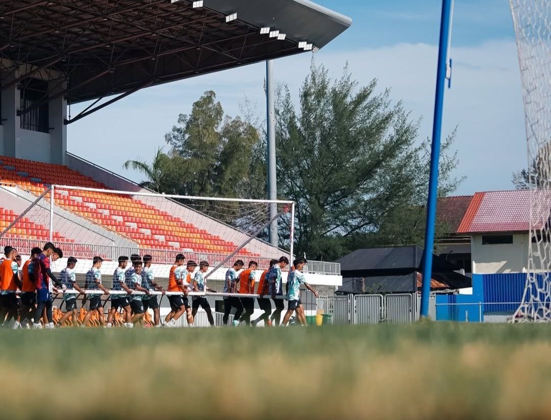 Latihan pemain Persiraja di Stadion Dimurthala