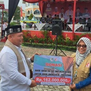 MER C terima donasi siswa Aceh Utara untuk Gaza1