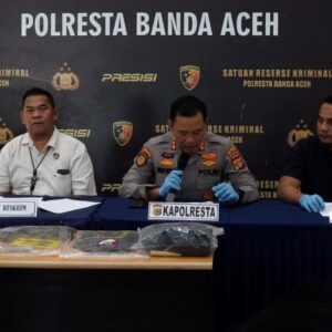 Kapolresta Banda Aceh konpres