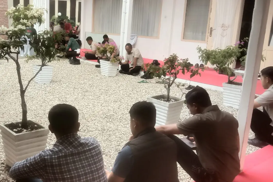 Anggota Paspampres di Pendopo Bupati Aceh Tengah