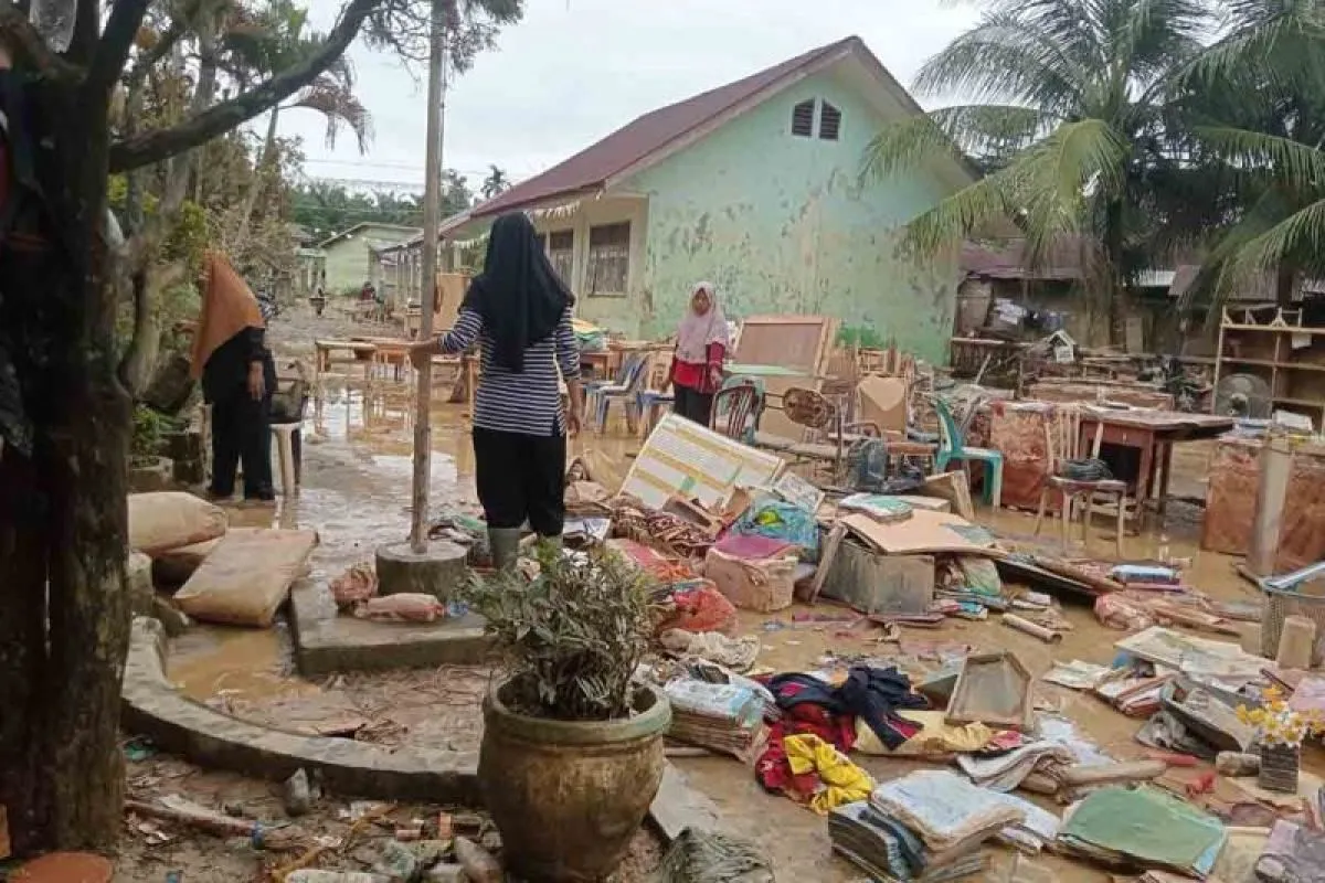 Kondisi sekolah rusak akibat banjir di Tamiang