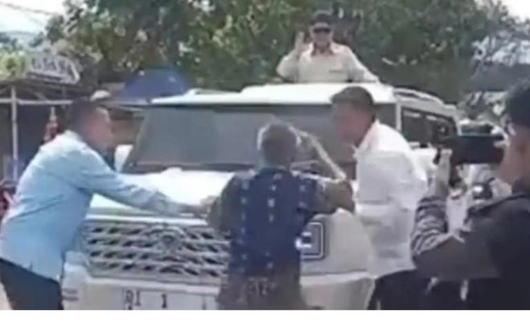 Momen Prabowo diadang pria di Langkat