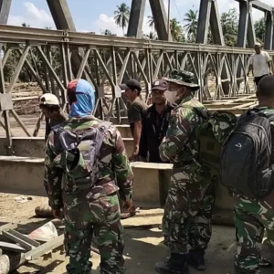 Perbaikan jembatan Kuta Blang