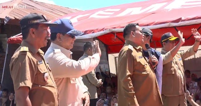 Prabowo saat berada di Aceh Tenggara