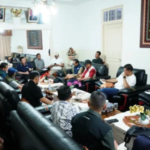 Rapat persiapan kunjungan Prabowo di Pendopo Bupati Aceh Tengah