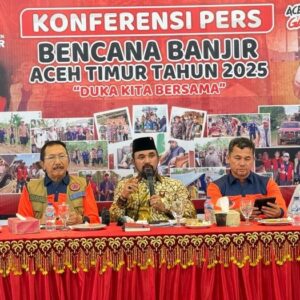 Bupati Al Farlaky konpres data dampak banjir