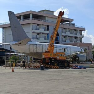 Mock up pesawat di Asrama Haji Aceh