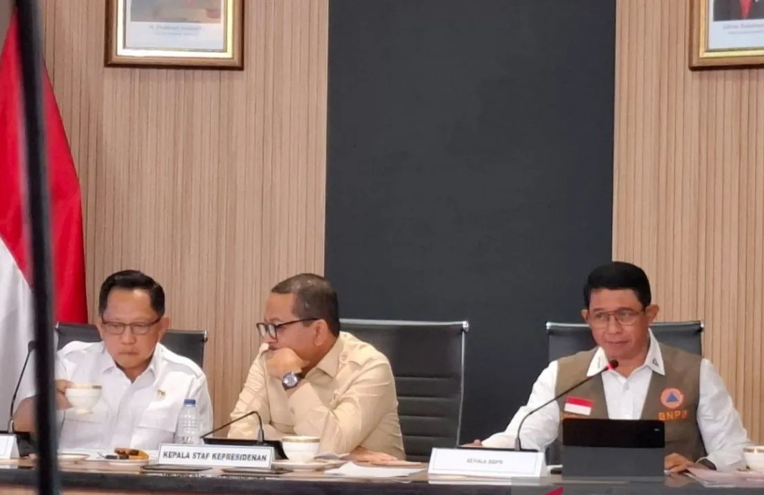 Kepala BNPB Suharyanto keterangan pers