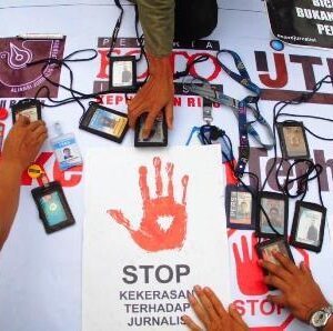 Ilustrasi stop kekerasan terhadap jurnalis