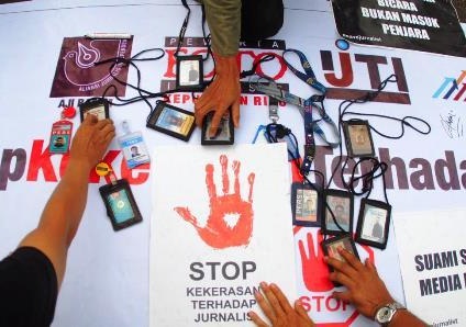 Ilustrasi stop kekerasan terhadap jurnalis
