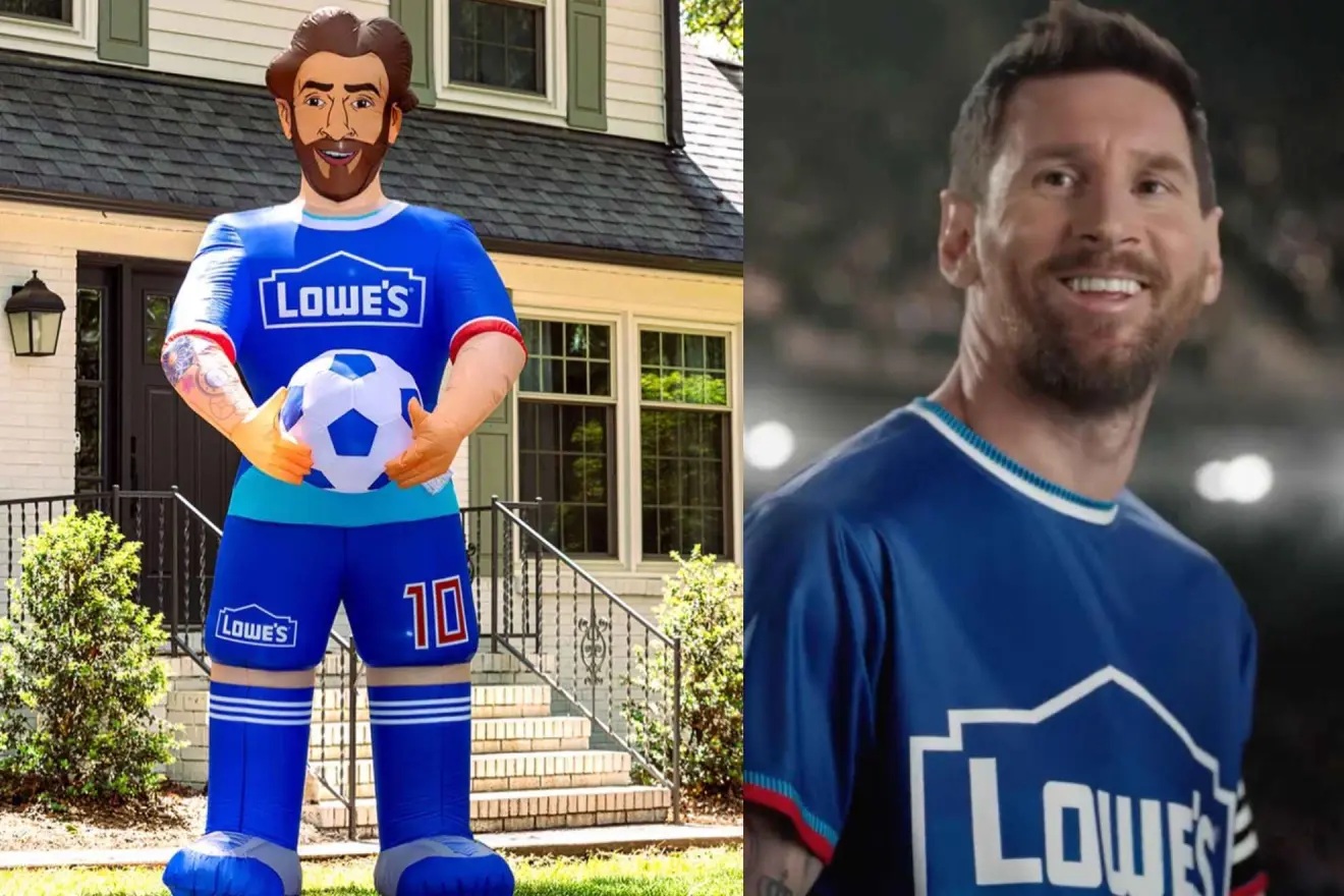 Lowes rilis balon raksasa replika Messi