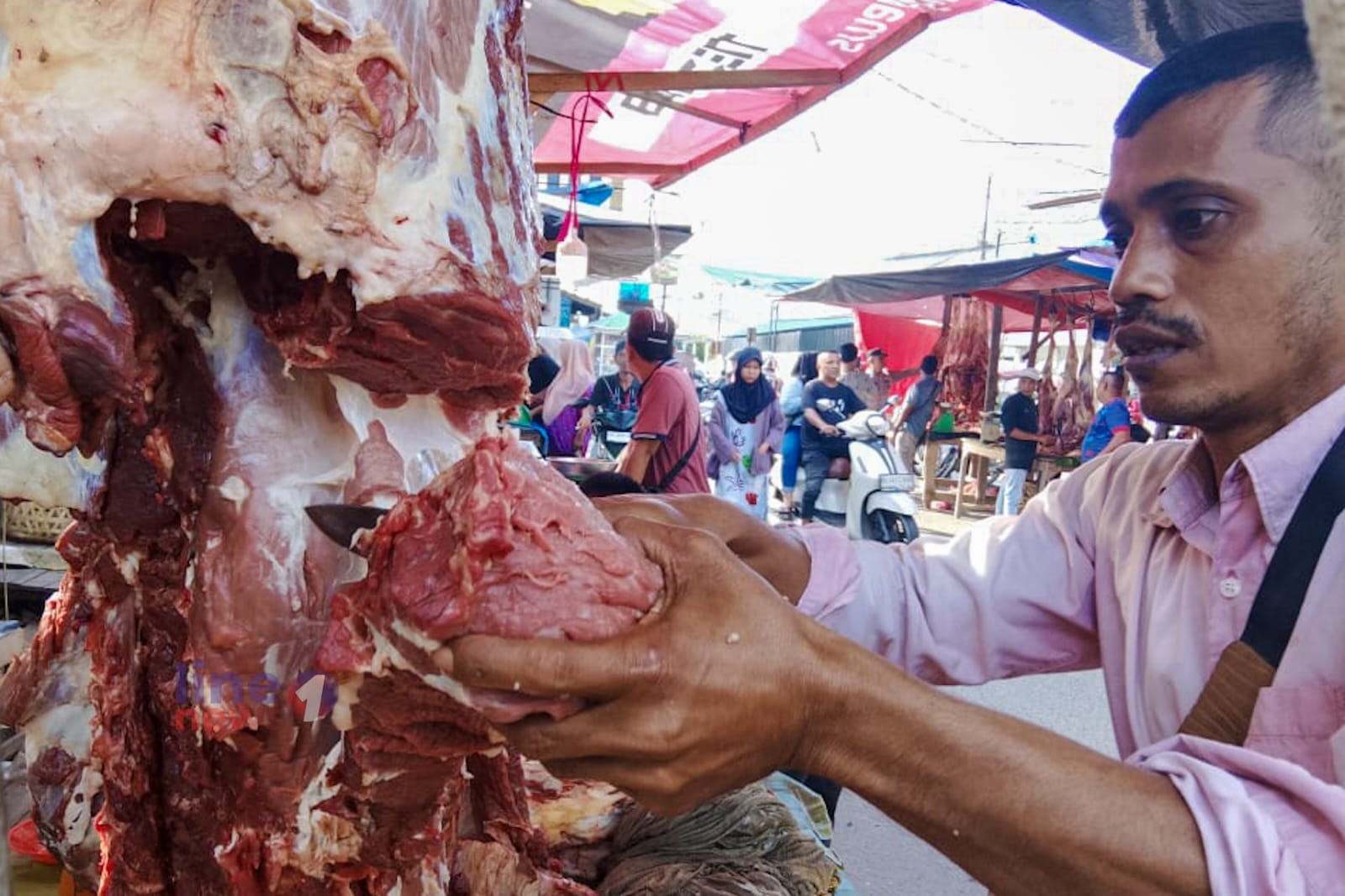 Pedagang daging sapi meugang pertama Iduladha 1447 H Lhokseumawe