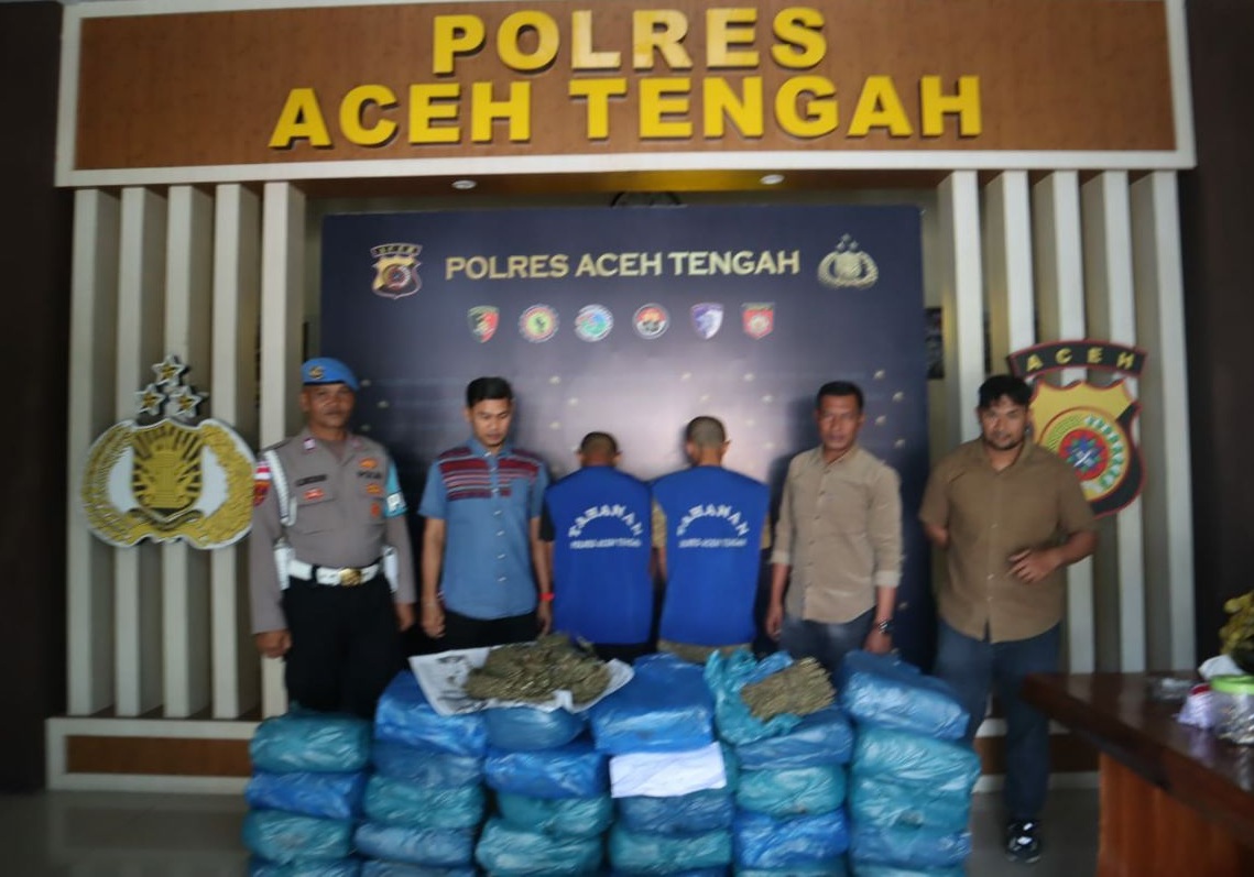 Polres Aceh Tengah amankan dua pengedar ganja