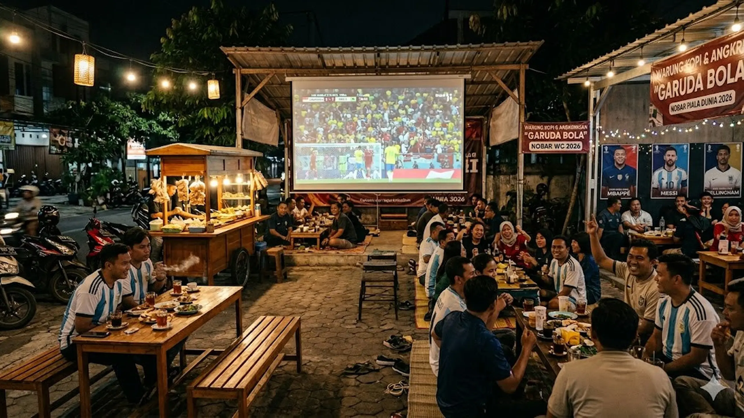 Nobar Piala Dunia di Warkop