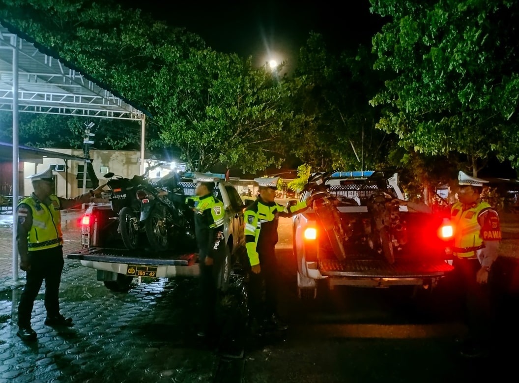 Satlantas Aceh Utara amankan motor knalpot brong