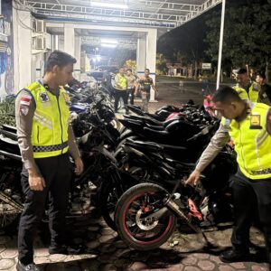 Satlantas Polres Aceh Utara amankan motor knalpot brong