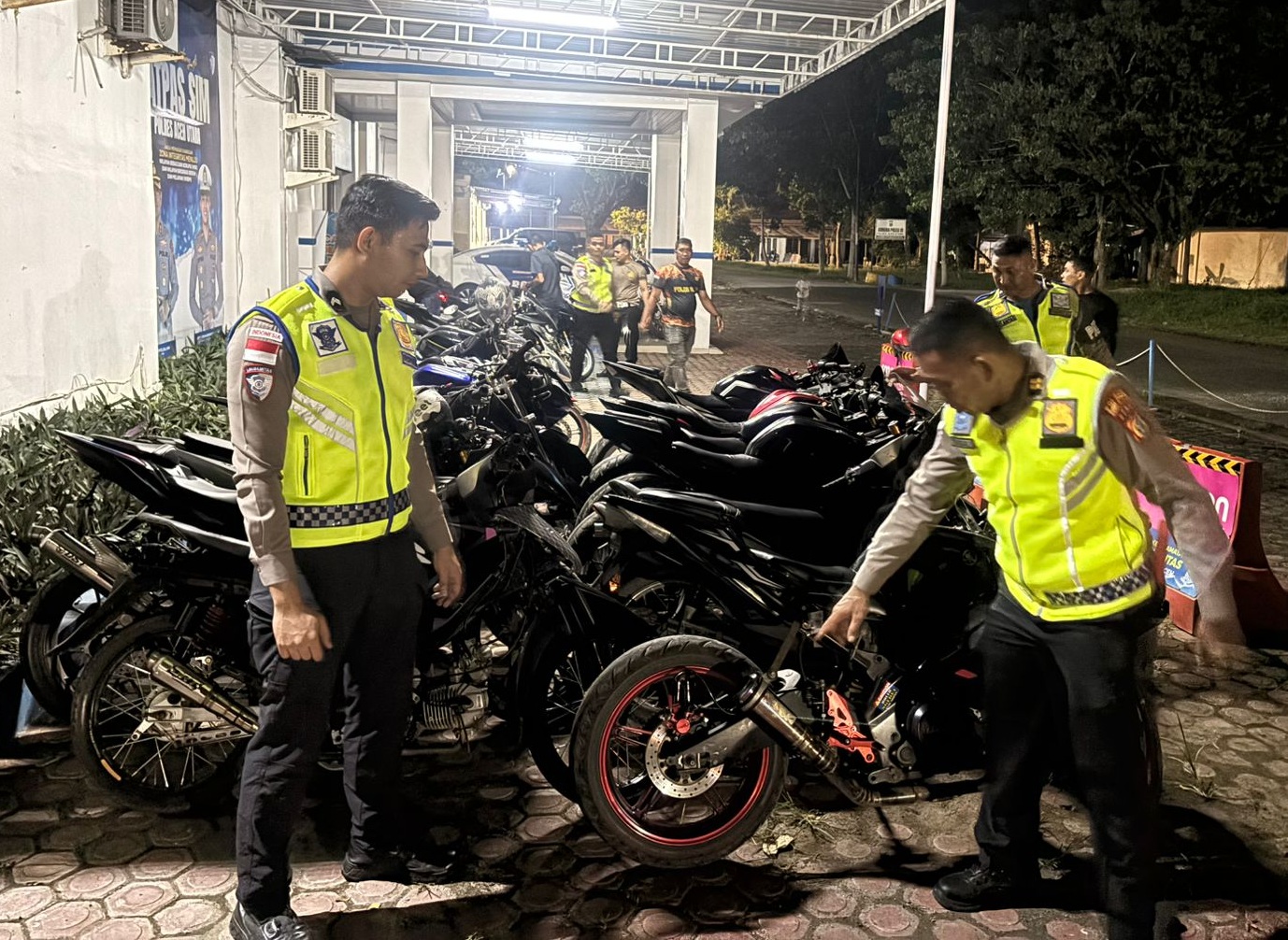 Satlantas Polres Aceh Utara amankan motor knalpot brong