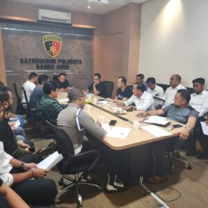 Satreskrim Polresta Banda Acehgelar perkara pengrusakan FP USK