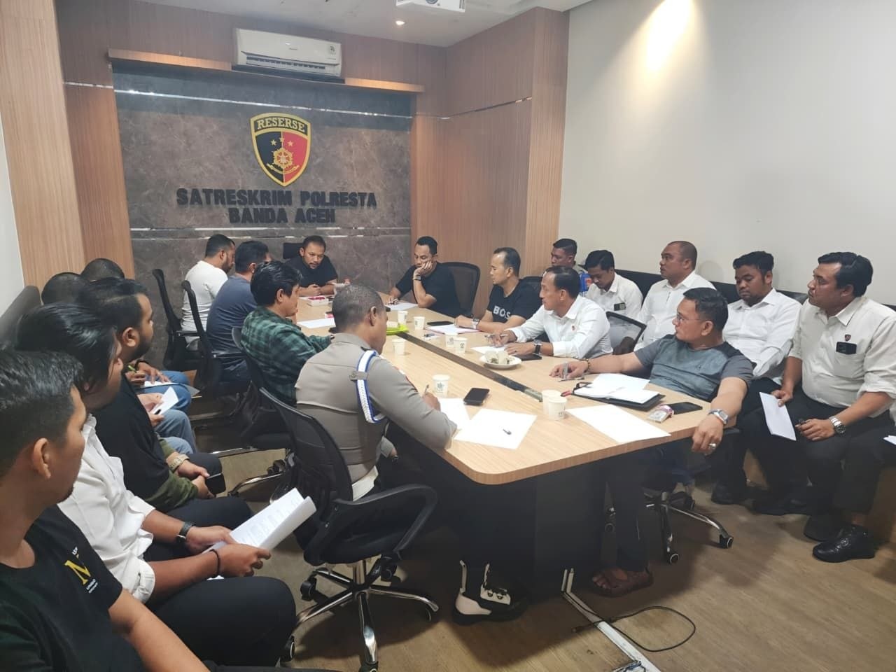 Satreskrim Polresta Banda Acehgelar perkara pengrusakan FP USK