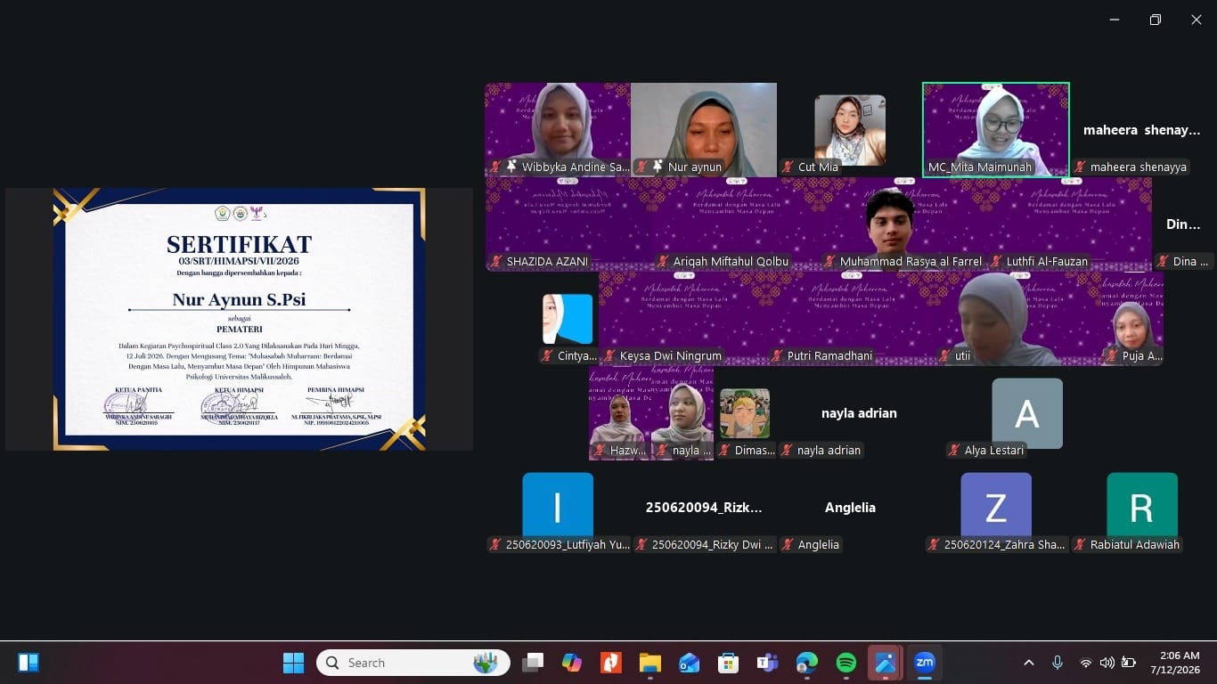 Himapsi Kelas Psikologi Muhasabah Muharram