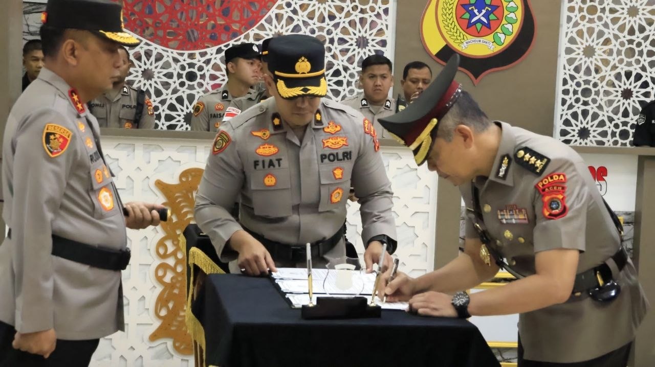 Kapolda Aceh Ruddi Setiawan pimpin Sertijab PJU dan Kapolres baru