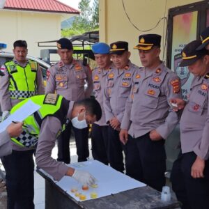 Personel Polres Bener Meriah tes urine naik pangkat1