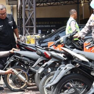 Satlantas Banda Aceh amankan puluhan motor knalpot brong