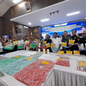Barang bukti hasil pengungkapan narkotika wilayah Aceh