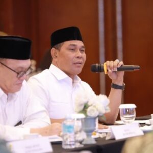 Bupati Syech Muharram saat FGD rehab rekon pascabencana