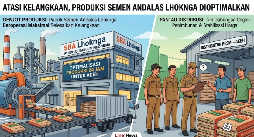 Ilustrasi produksi Semen Andalas Lhoknga