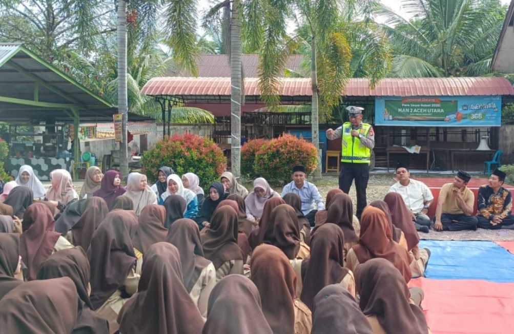 Satlantas edukasi lalu lintas SMAN 2 Aceh Utara