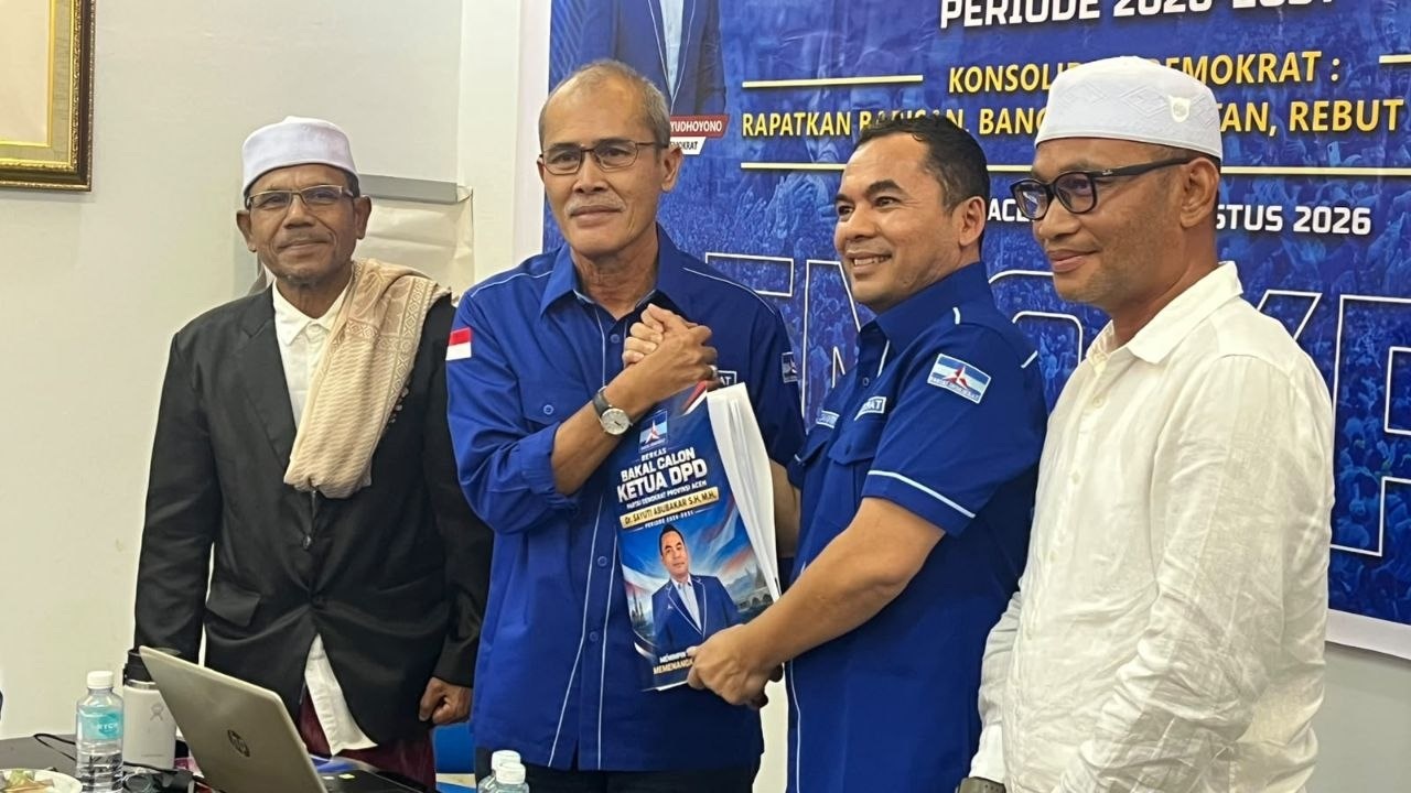 Sayuti Abubakar mendaftar calon Ketua Demokrat Aceh