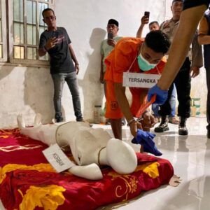 rekonstruksi kasus pencurian sebabkan korban meninggal1