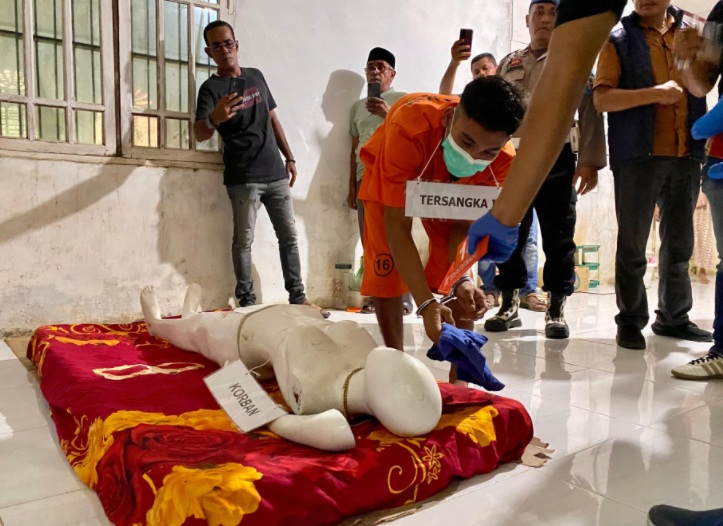 rekonstruksi kasus pencurian sebabkan korban meninggal1