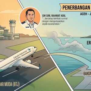 Ilustrasi Bandara SIM penerbangan normal