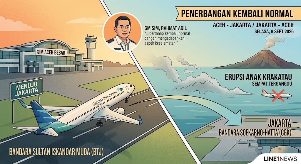 Ilustrasi Bandara SIM penerbangan normal