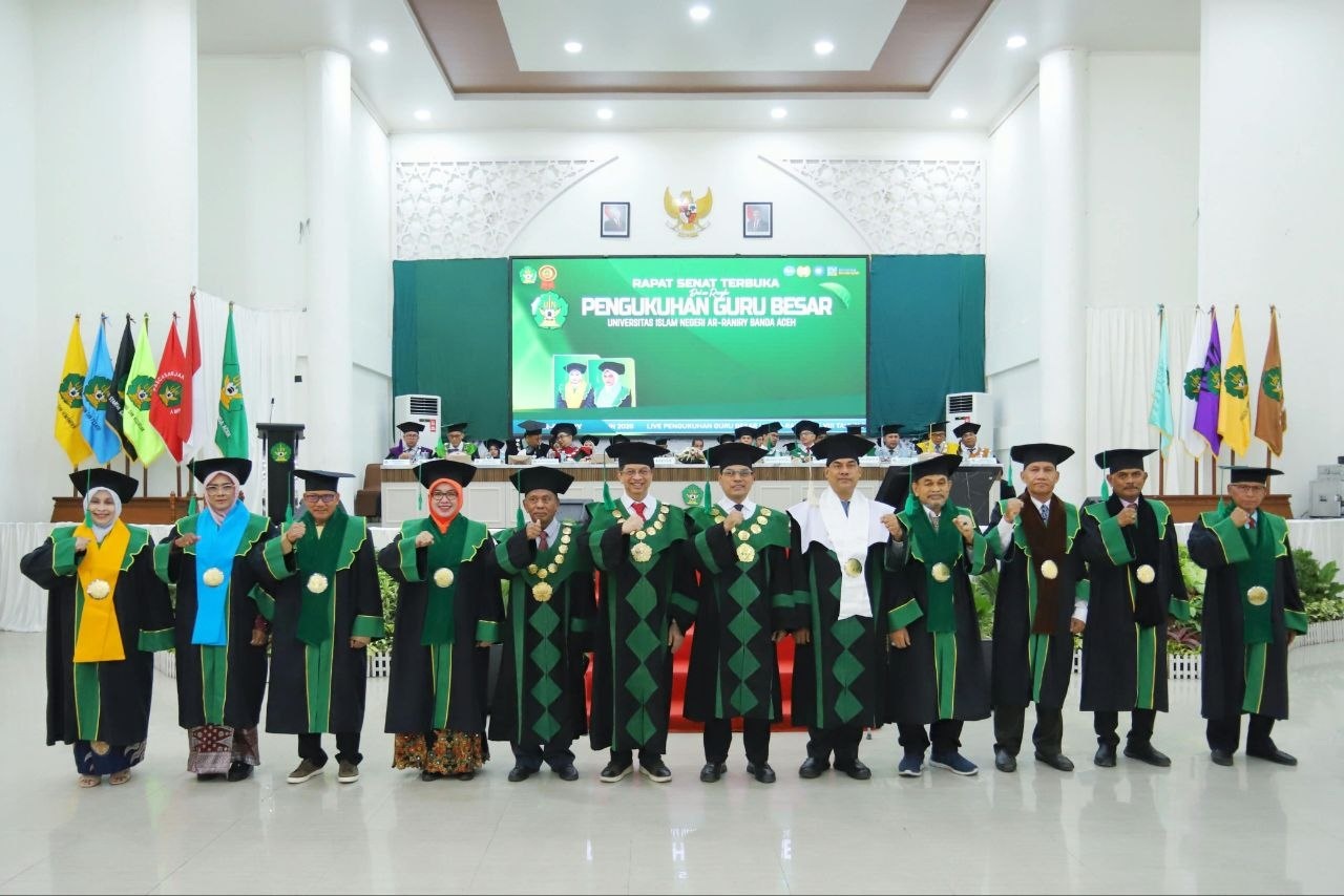 Pengukuhan sembilan guru besar UIN Ar Raniry
