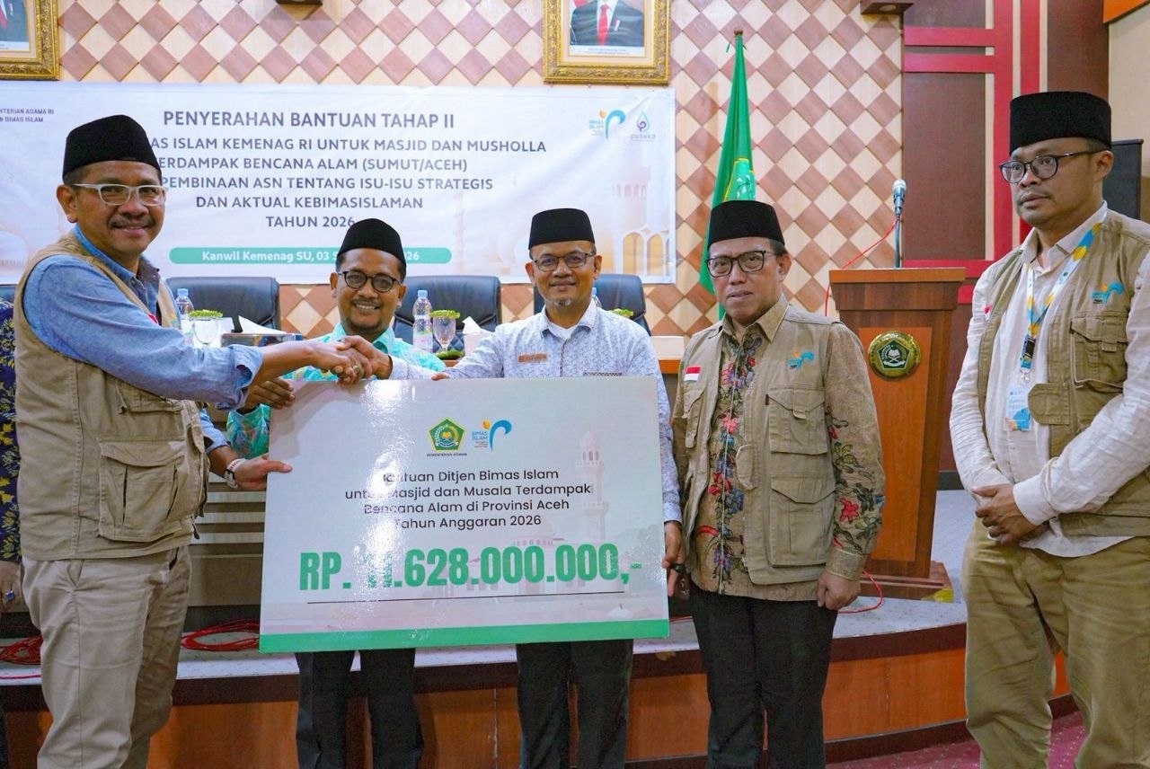 Penyerahan simbolis tahap kedua pemulihan masjid musala
